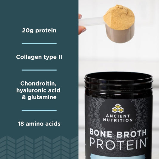 Ancient Nutrition Grass Fed, Bone Broth Protein Powder, 20g Protein