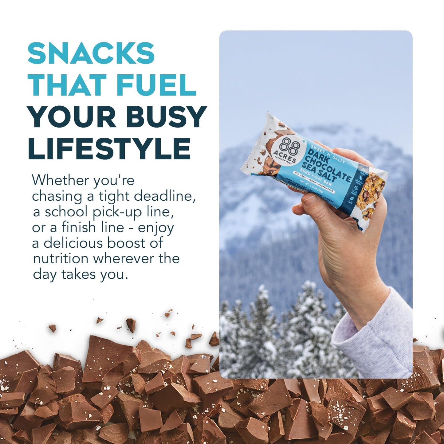 88 Acres Granola Bars | Gluten Free, Nut-Free Oat and Seed Snack Bar | Vegan & Non GMO | 12 Pack