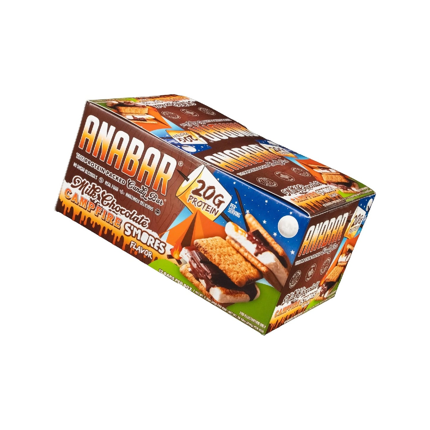 Anabar Protein Bar, Amazing Tasting Protein Bar, High Protein, 20 Grams of Protein (12 Bars)