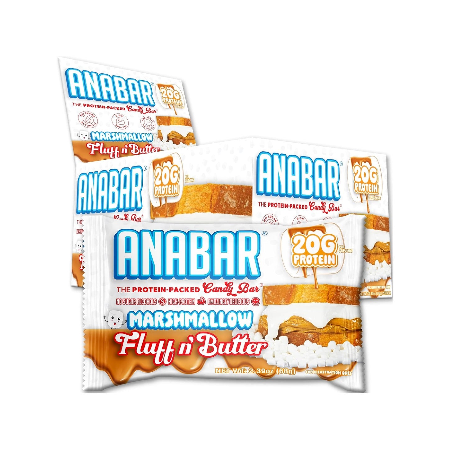 Anabar Protein Bar, Amazing Tasting Protein Bar, High Protein, 20 Grams of Protein (12 Bars)
