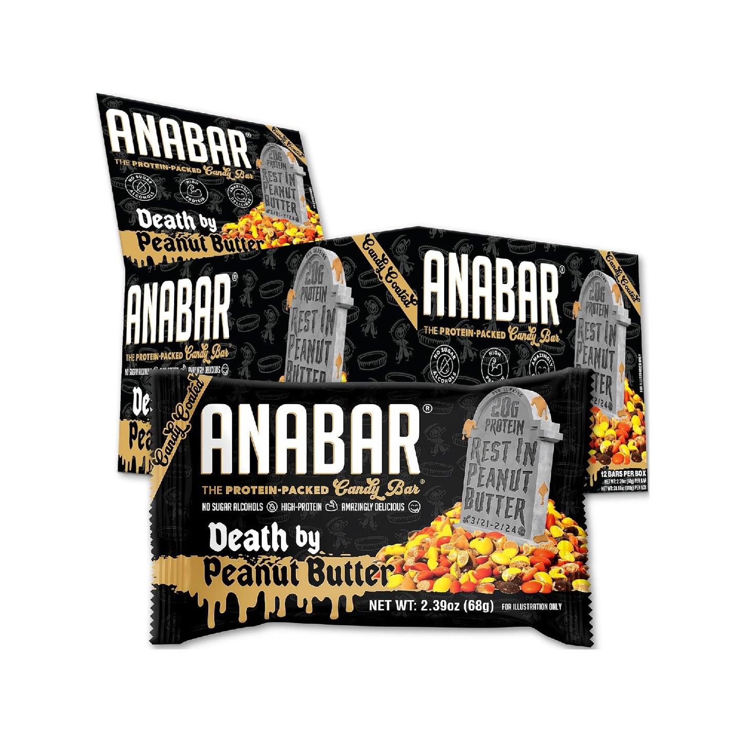 Anabar Protein Bar, Amazing Tasting Protein Bar, High Protein, 20 Grams of Protein (12 Bars)