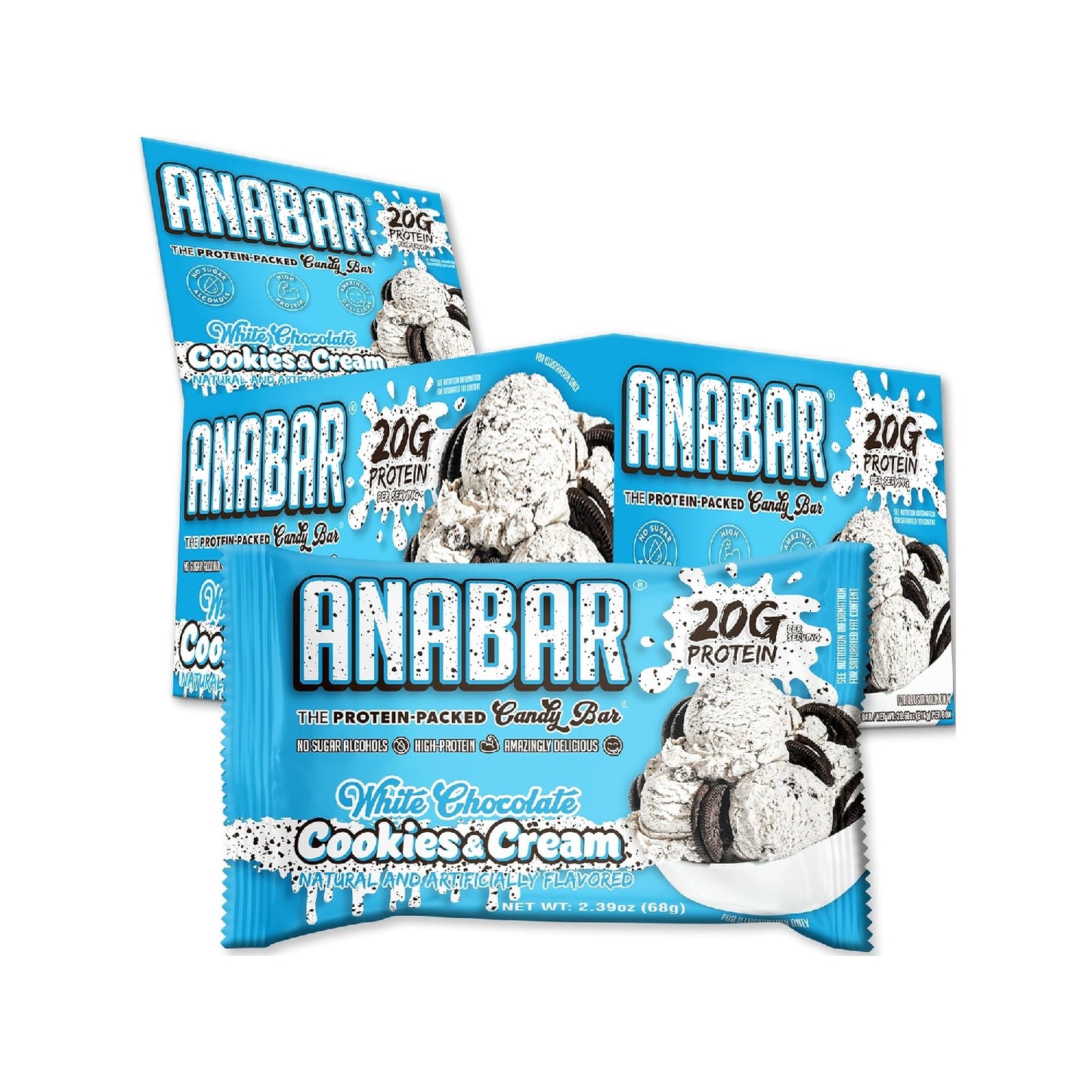 Anabar Protein Bar, Amazing Tasting Protein Bar, High Protein, 20 Grams of Protein (12 Bars)