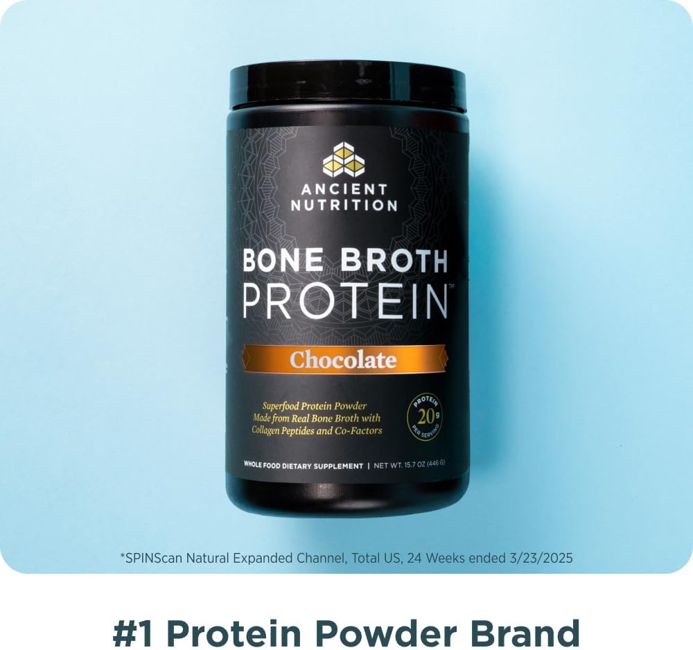 Ancient Nutrition Grass Fed, Bone Broth Protein Powder, 20g Protein
