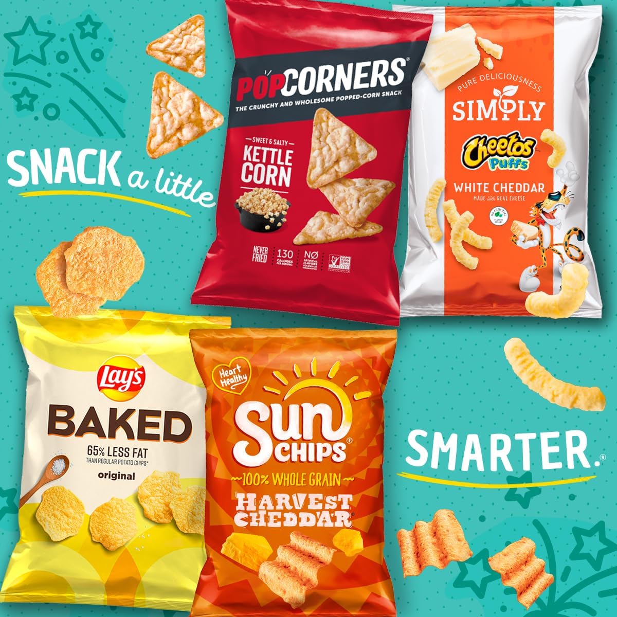 PopCorners Popcorn Snacks, 1 oz (20 packs) (Variety may vary)