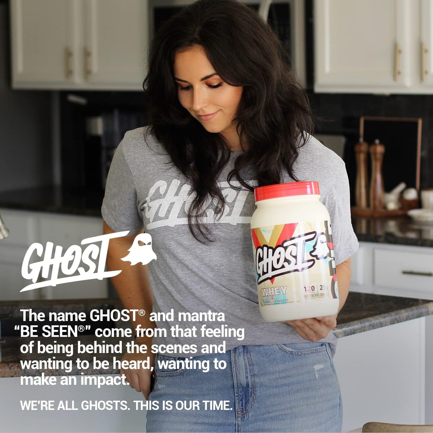 Ghost Whey Protein Powder, Coffee Ice Cream - 2LB Tub