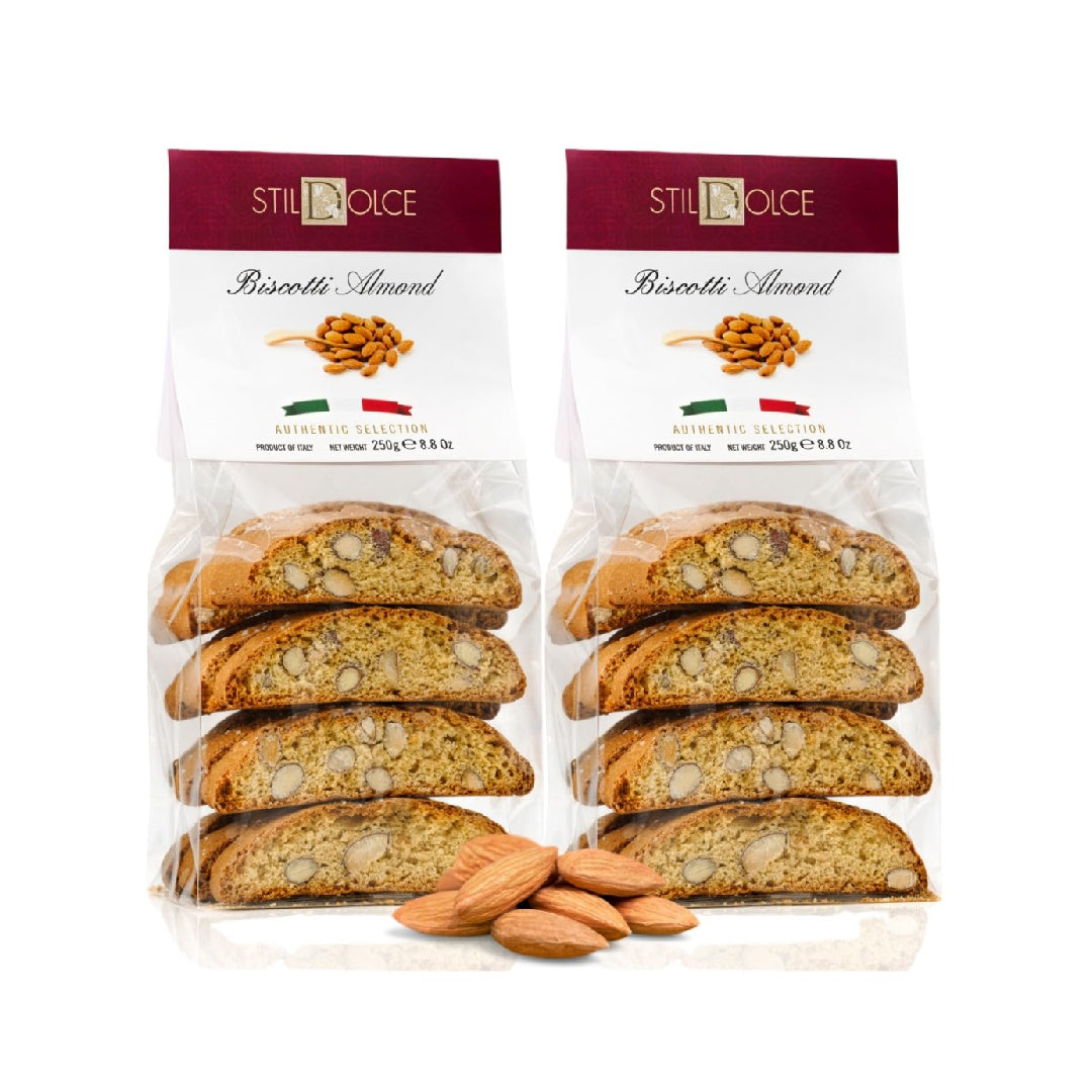 Stildolce Biscotti Assorted Italian Biscotti, No Preservatives, 8.8 oz Bag, 3 Pack