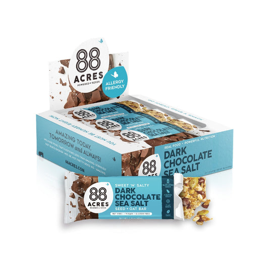 88 Acres Granola Bars | Gluten Free, Nut-Free Oat and Seed Snack Bar | Vegan & Non GMO | 12 Pack