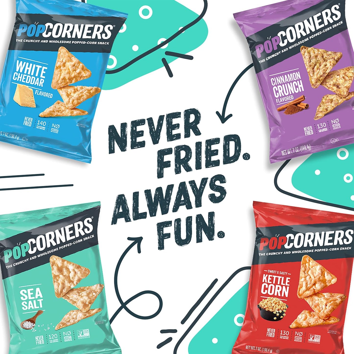 PopCorners Popcorn Snacks, 1 oz (20 packs) (Variety may vary)