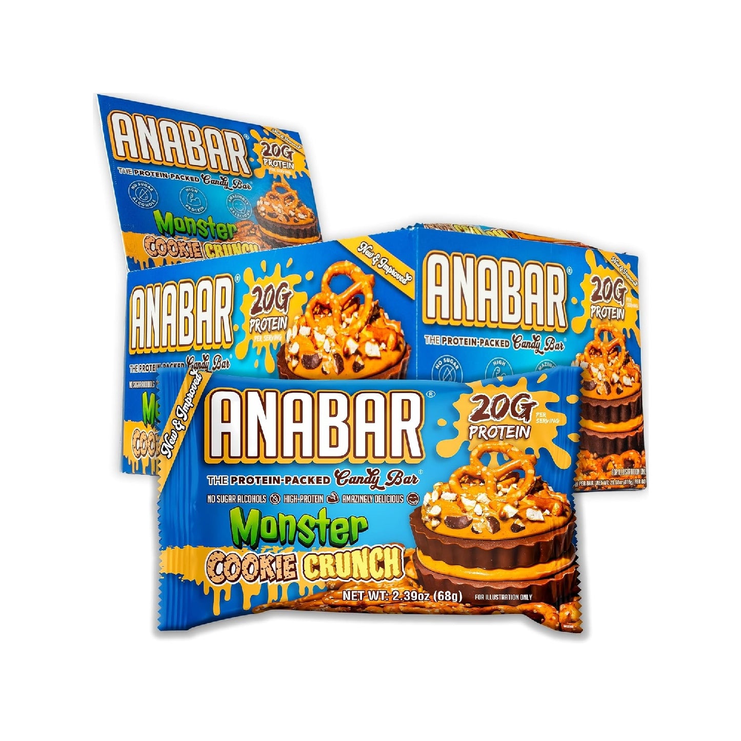 Anabar Protein Bar, Amazing Tasting Protein Bar,  High Protein, 20 Grams of Protein (12 Bars)