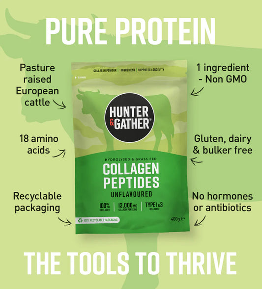 Hunter & Gather Collagen Protein Powder – Keto & Paleo Friendly, 100% Grass-Fed, Unflavored & Easy to Mix