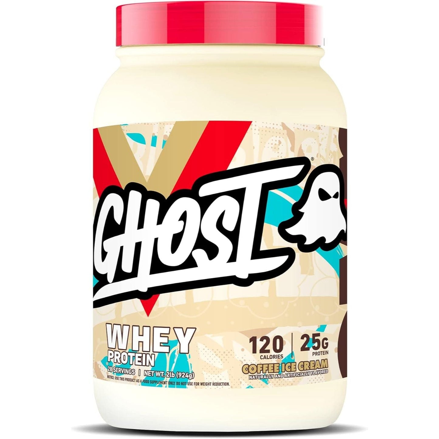 Ghost Whey Protein Powder, Coffee Ice Cream - 2LB Tub